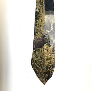 Vintage Puritan Necktie Neck Tie "High Country Harem" Casual 100% Silk Mens 1998